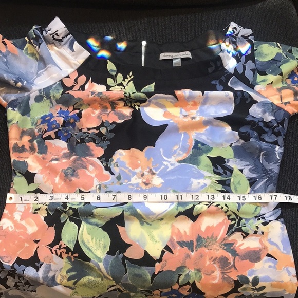 Danny and Nicole Floral Lace Trim Bell Sleeves Off Shoulder Sheath Dress-14 - Picture 11 of 14